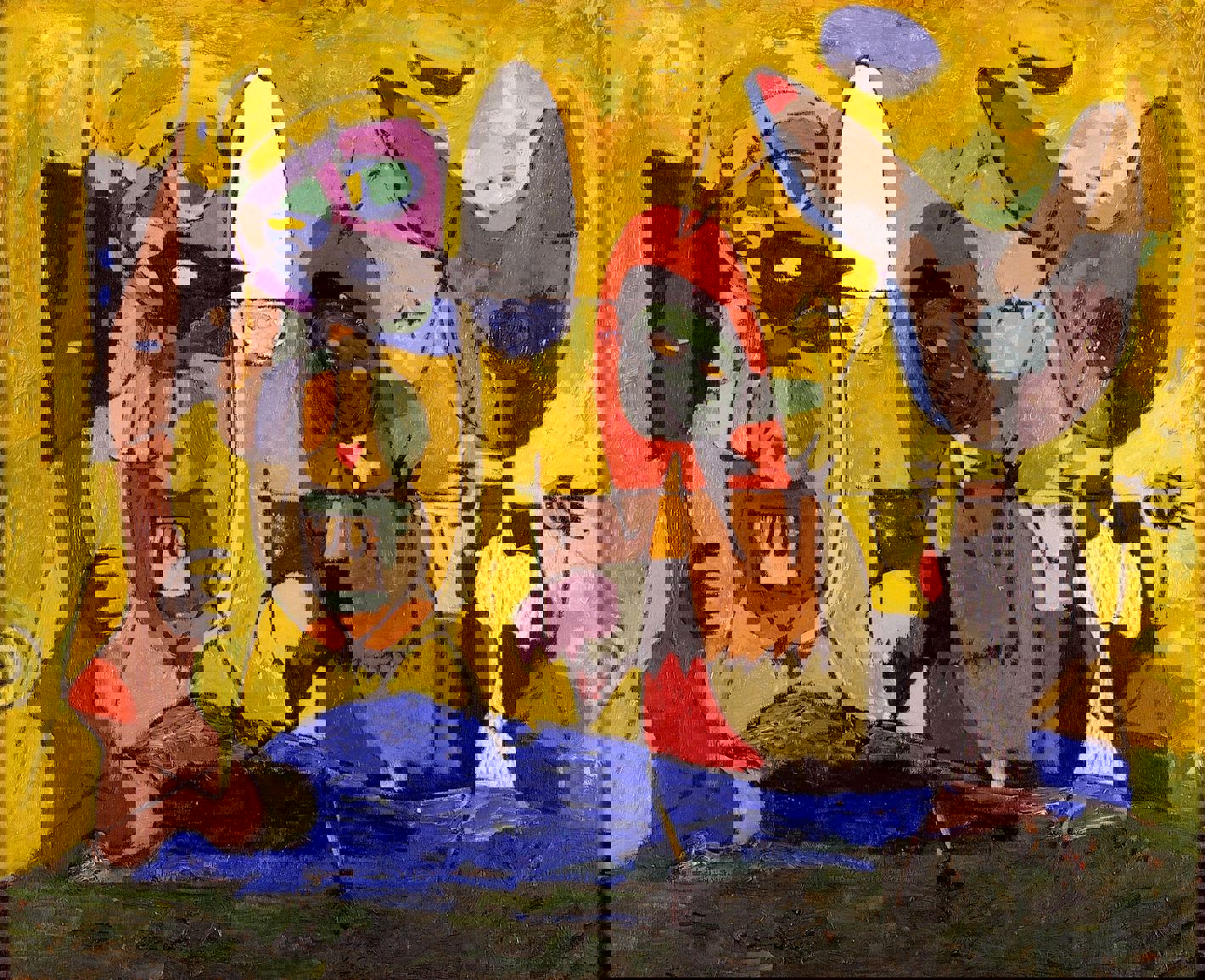 Værk af Asger Jorn 'Påtrængende væsener'